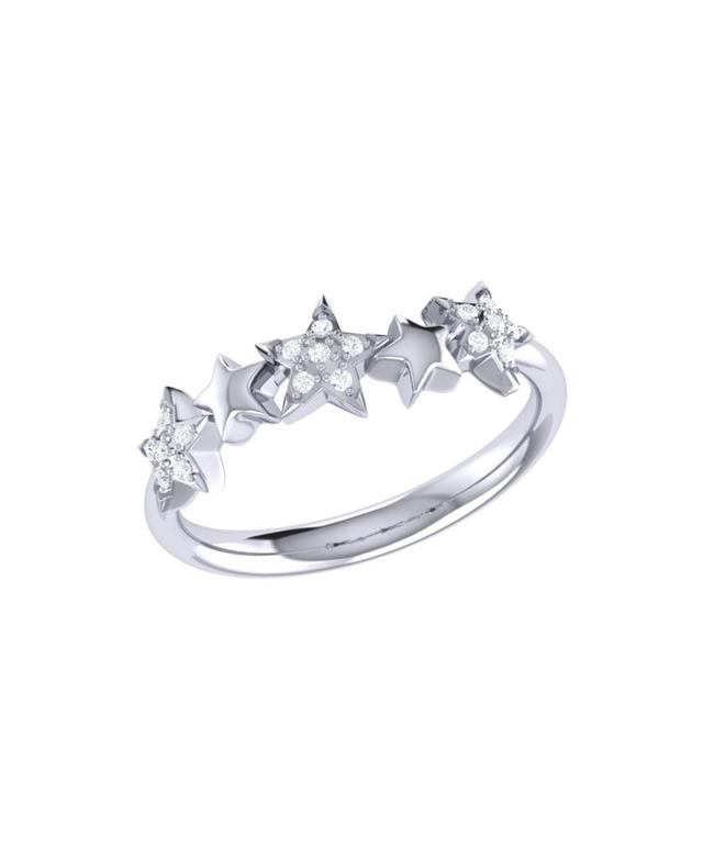 LuvMyJewelry Sparkling Starry Lane Design Sterling Silver Diamond Women Ring Product Image