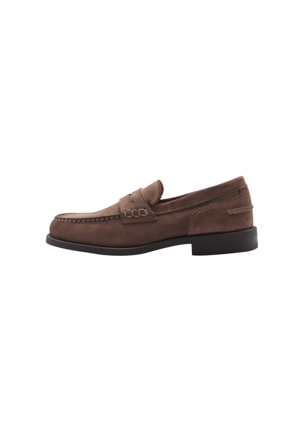 Mango Mens Suede Leather Loafers Product Image