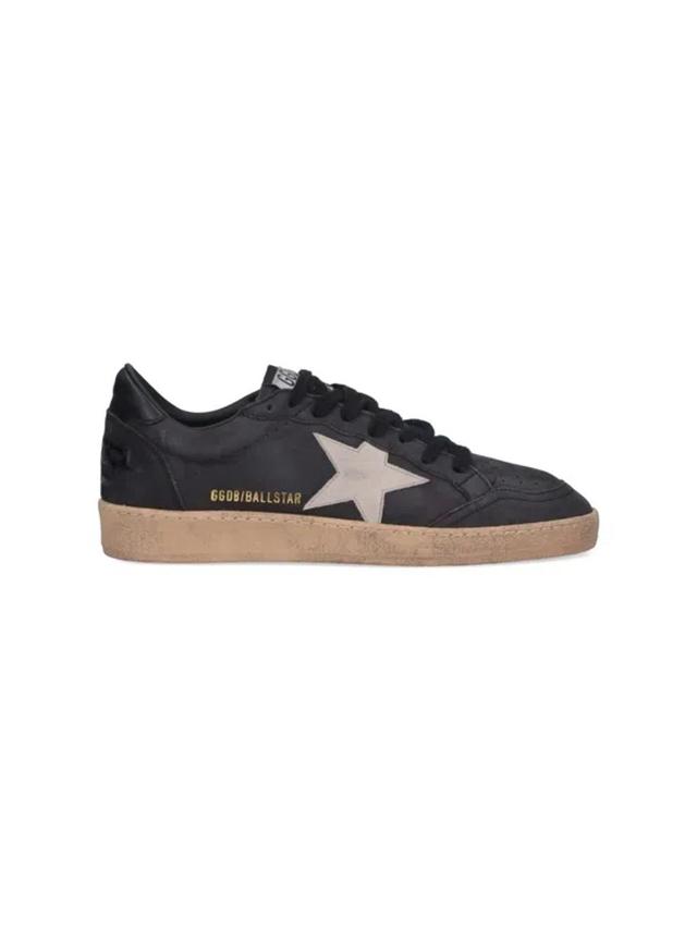 GOLDEN GOOSE Black Leather Ball Star Sneakers Product Image