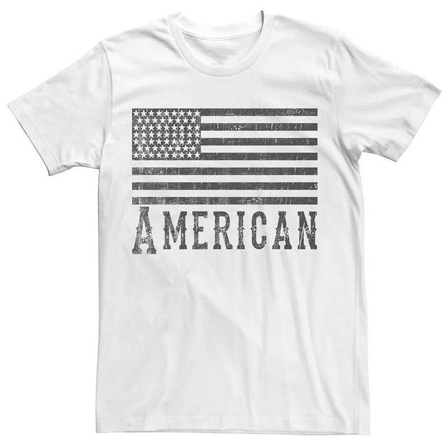 Mens American Flag Black And Graphic Tee Product Image