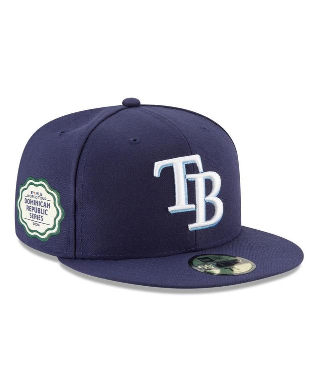 Mens New Era Navy Tampa Bay Rays 2024 MLB World Tour: Dominican Republic Series 59FIFTY Fitted Hat RAY Blue Product Image