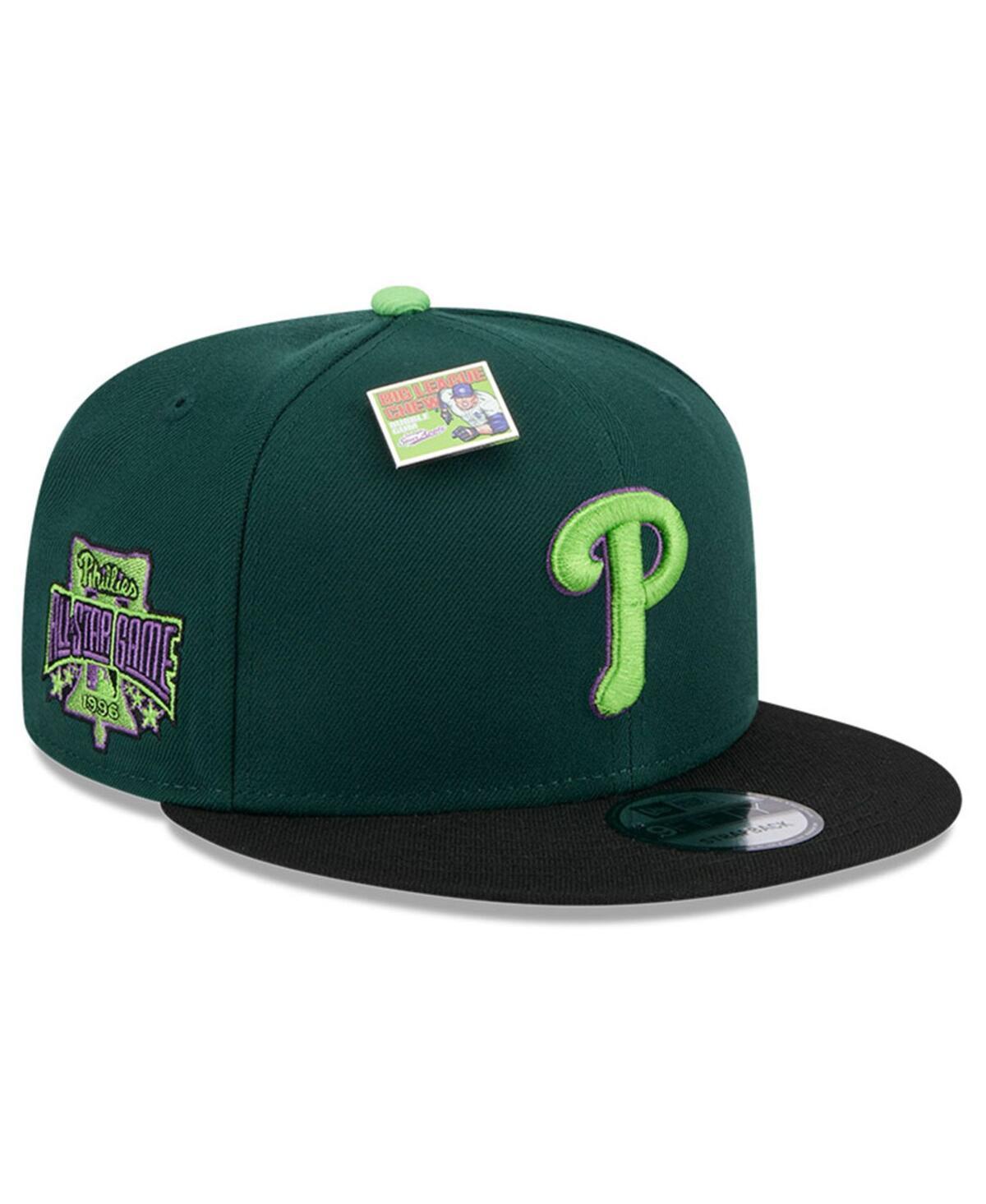 New Era Mens Green Philadelphia Phillies Sour Apple Big League Chew Flavor Pack 9FIFTY Snapback Hat - Green, Black Product Image