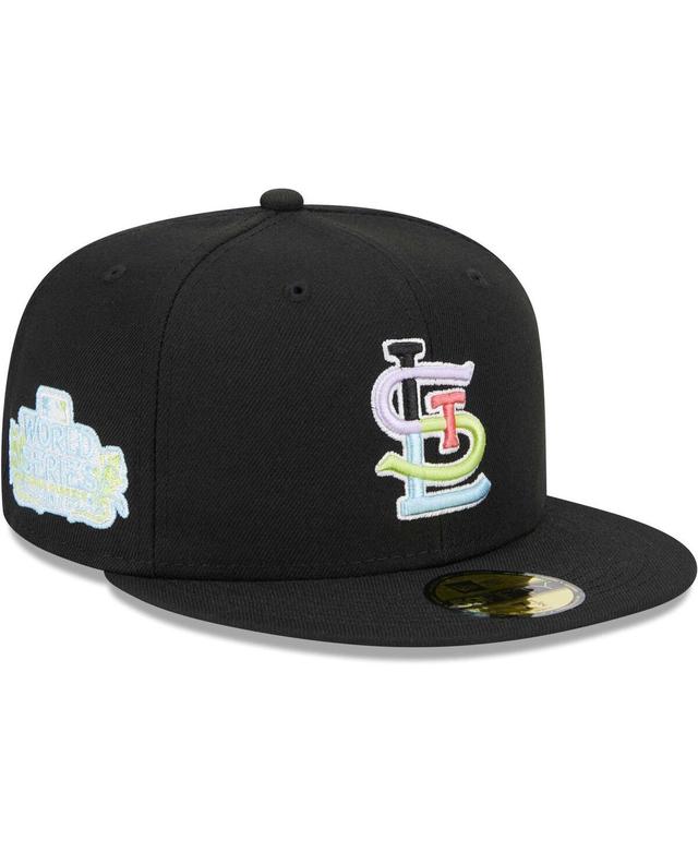 Mens New Era Black St. Louis Cardinals Multi-Color Pack 59FIFTY Fitted Hat Product Image