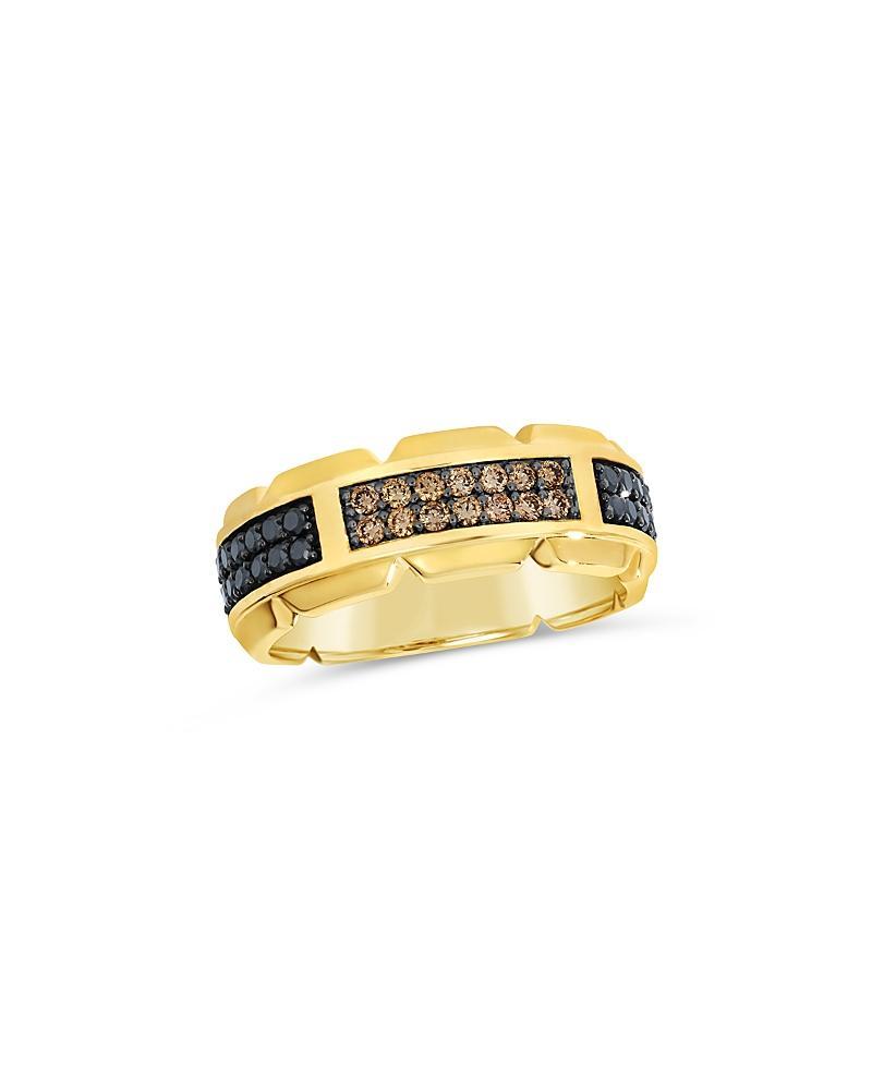 Bloomingdales Mens Black & Brown Diamond Pave Ring in 14K Yellow Gold - 100% Exclusive Product Image