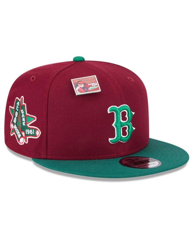 Mens New Era Cardinal/Green Boston Sox Strawberry Big League Chew Flavor Pack 9FIFTY Snapback Hat Product Image