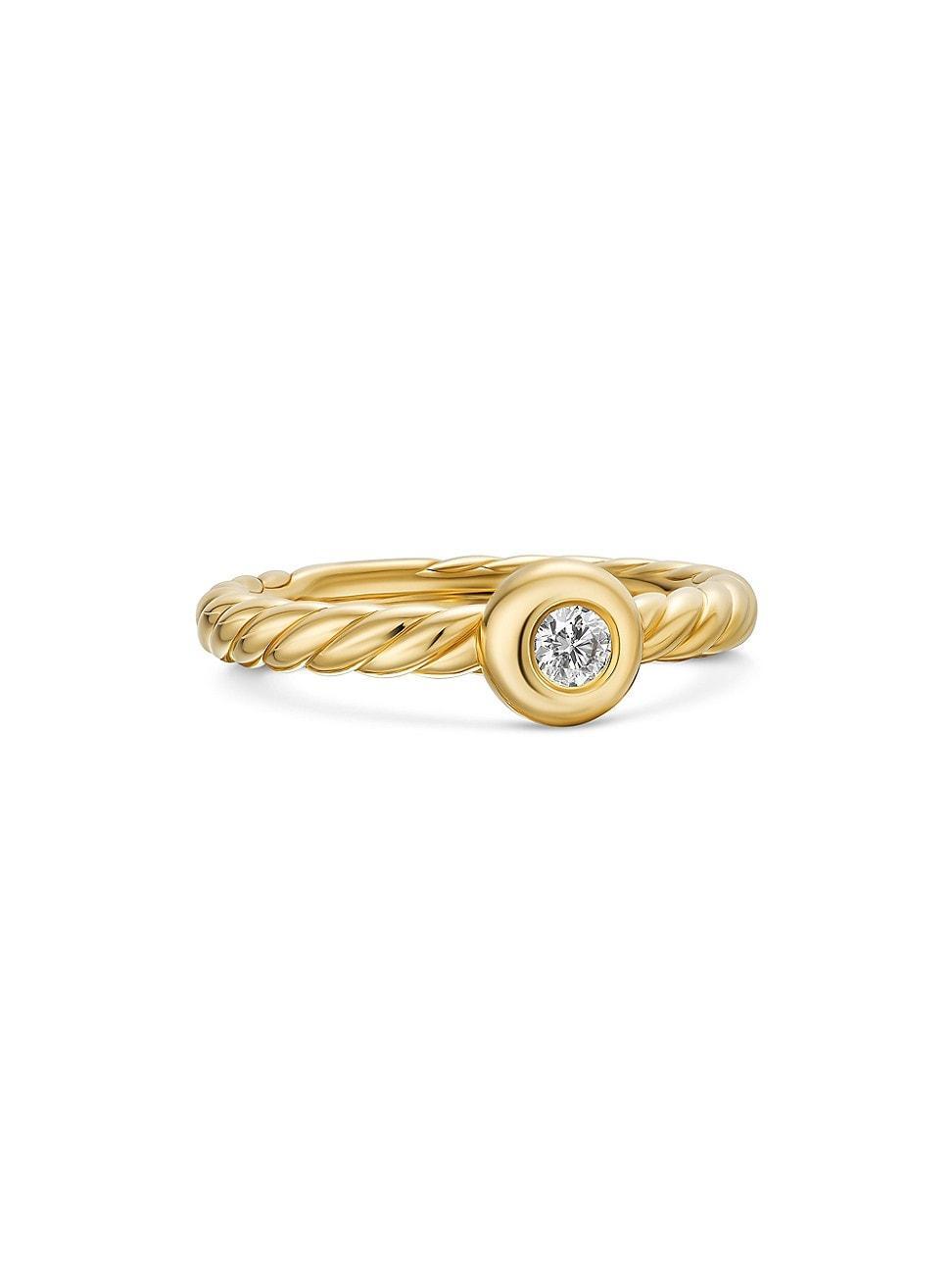 Womens Petite Cable Ring in 18K Yellow Gold Product Image