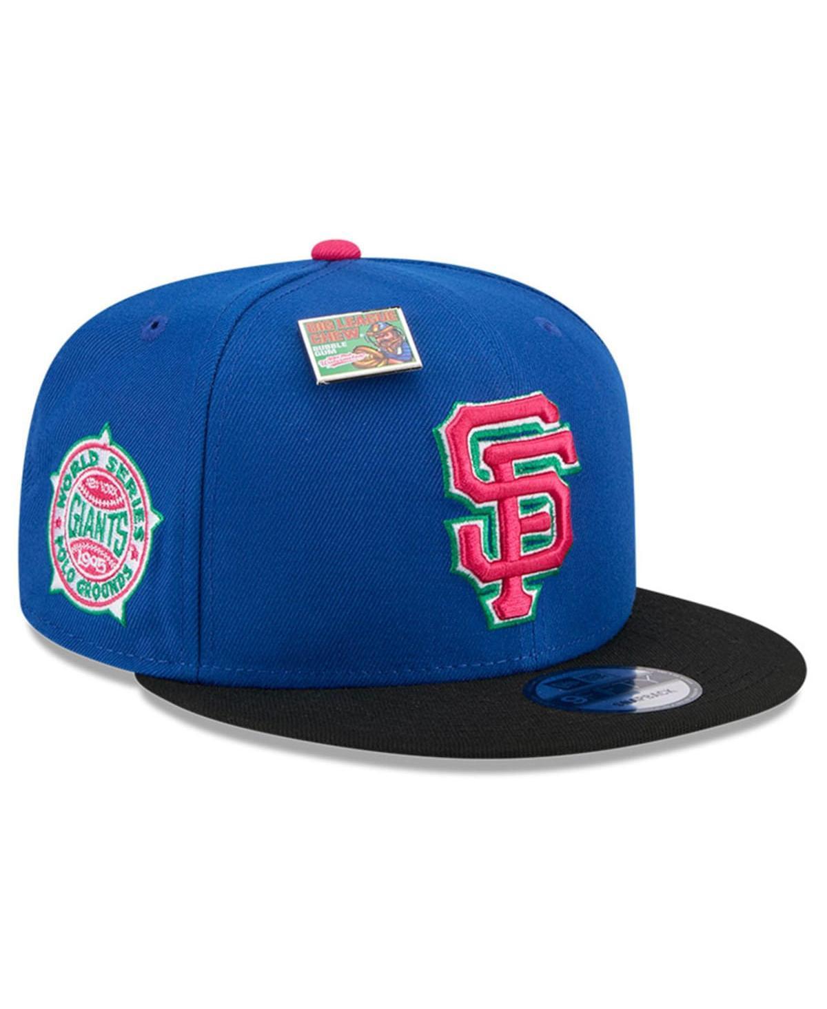 Mens New Era Royal/Black San Francisco Giants Watermelon Big League Chew Flavor Pack 9FIFTY Snapback Hat Product Image