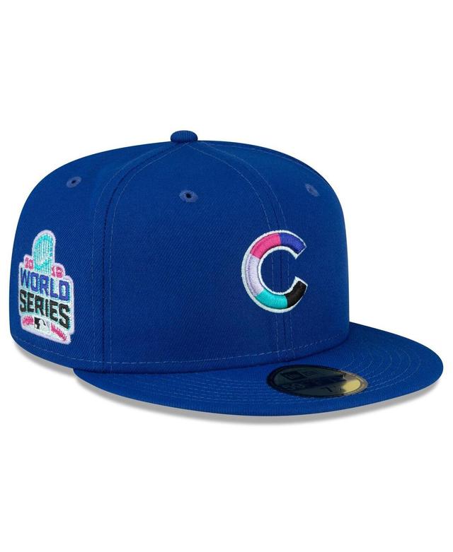 Mens New Era Royal Chicago Cubs 2016 World Series Polar Lights 59FIFTY Fitted Hat Product Image