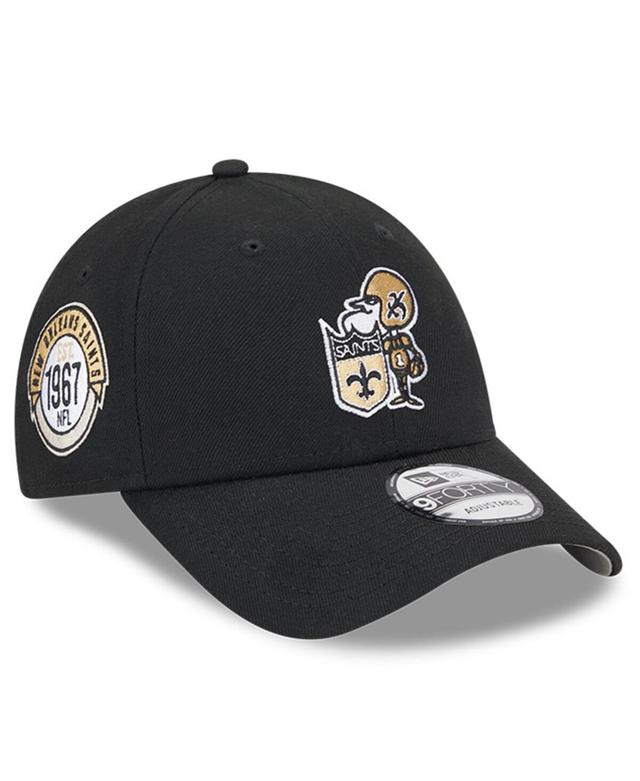 Mens New Era Black New Orleans Saints 2023 Sideline Historic 9FORTY Adjustable Hat Product Image