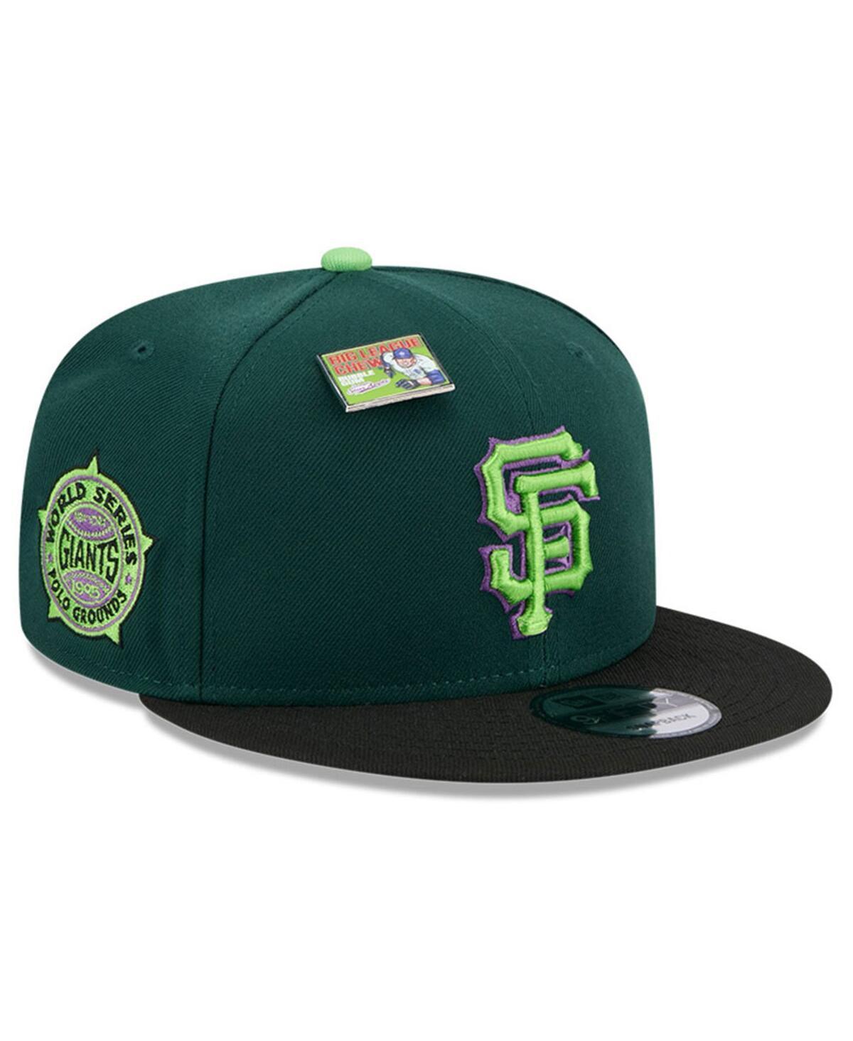 New Era Mens Green San Francisco Giants Sour Apple Big League Chew Flavor Pack 9FIFTY Snapback Hat - Green, Black Product Image