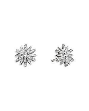 Womens Petite Starburst Stud Earrings with Pav Diamonds Product Image