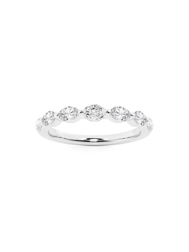 Womens 14K White Gold & 0.5 TCW Natural Diamond Ring Product Image