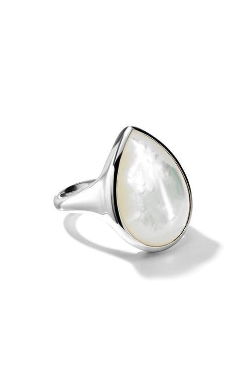 Womens Ondine Sterling Silver & Mother-Of-Pearl Teardrop Ring Product Image