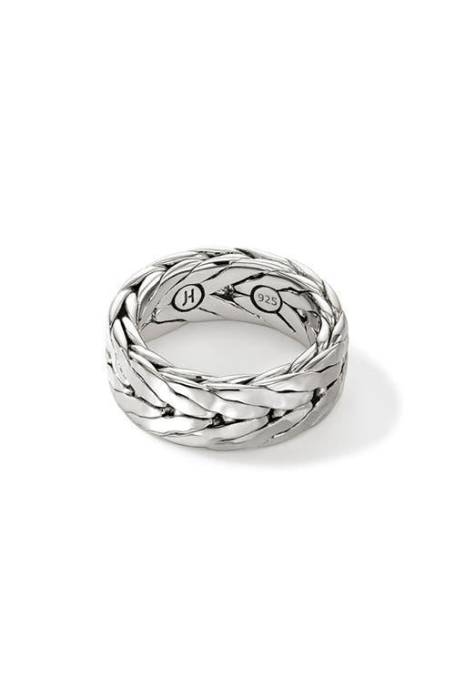 Mens Hammered Sterling Silver Ring Product Image