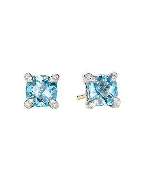 Womens Petite Chatelaine Stud Earrings in Sterling Silver Product Image