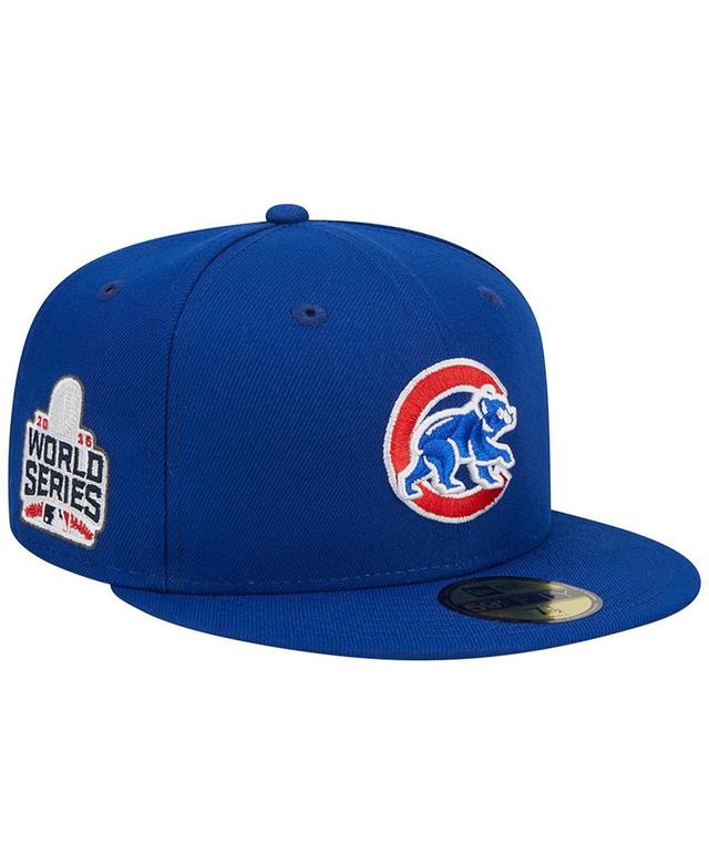 Mens New Era Royal Chicago Cubs Alternate Logo 2016 World Series Team Color 59FIFTY Fitted Hat Product Image