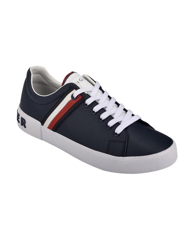 Tommy Hilfiger Mens Ramus Stripe Lace-Up Sneakers Product Image