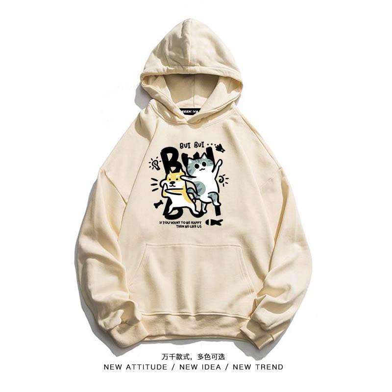 Cartoon Print Hoodie Product Image