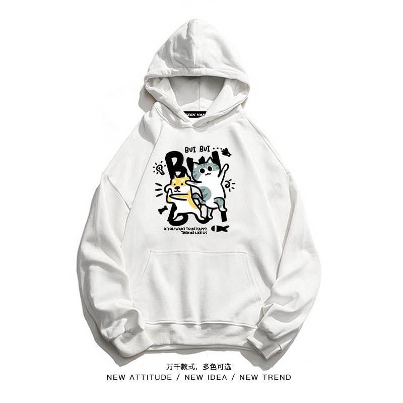 Cartoon Print Hoodie Product Image