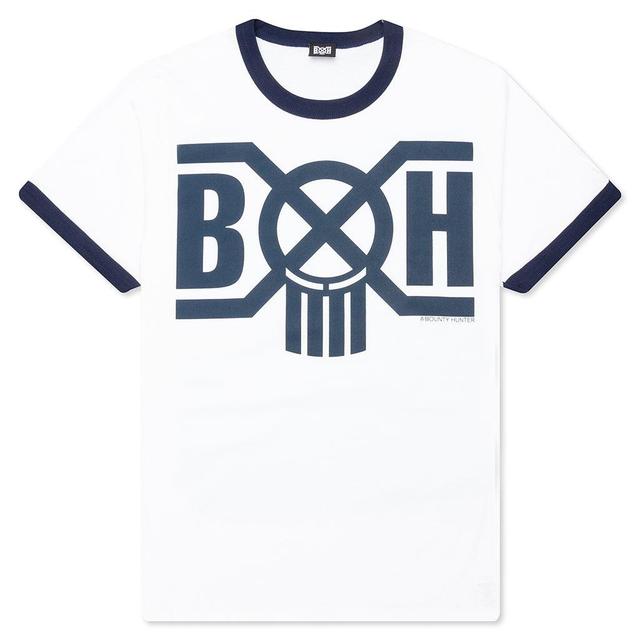 Logo Trim Tee - White/Navy Male Product Image