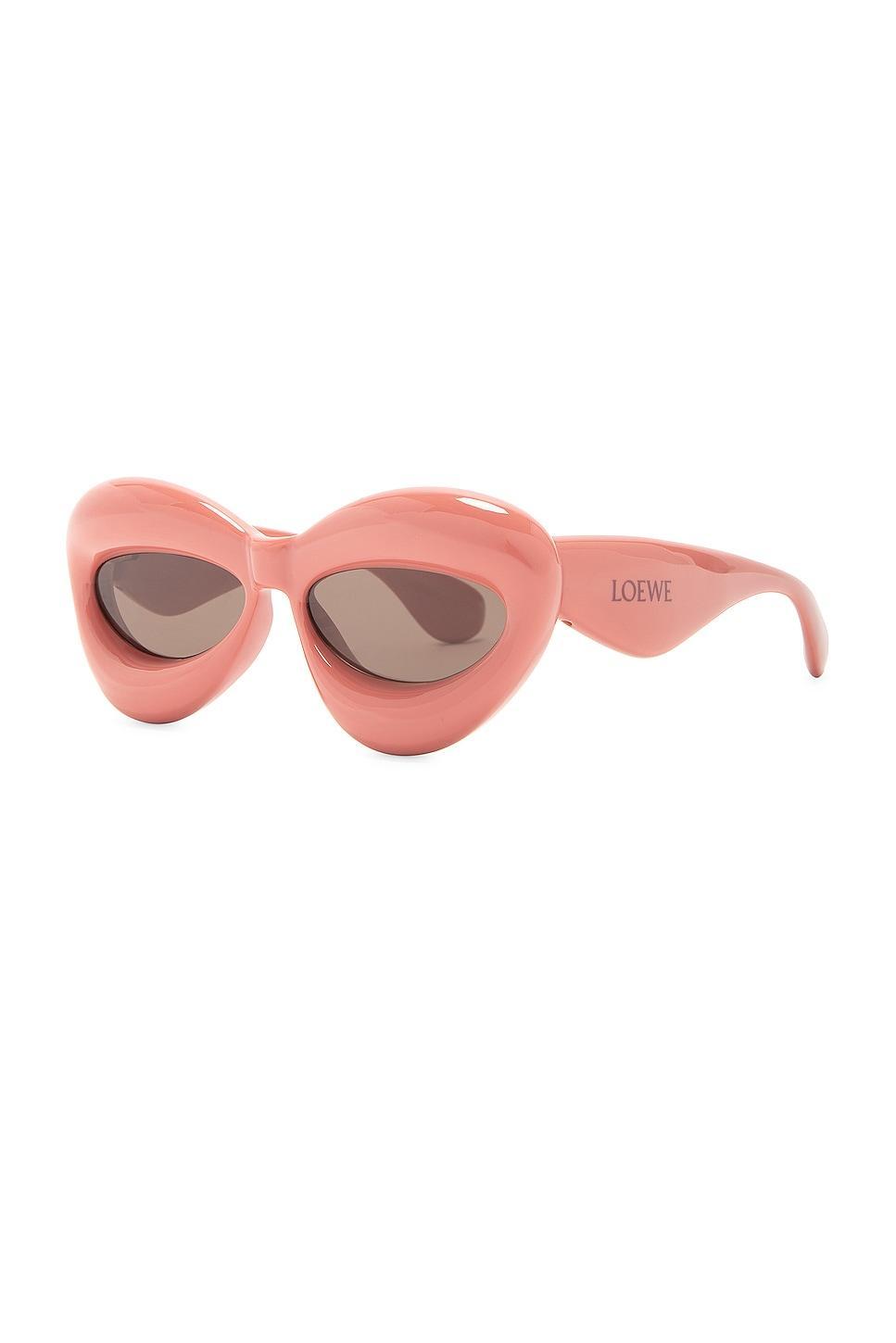 Inflated Pink Acetate Cat-Eye Sunglasses Product Image