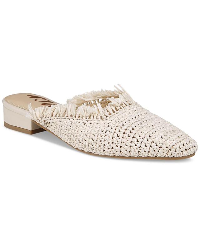 Sam Edelman Womens Reeta Fringe Raffia Flat Mules Product Image