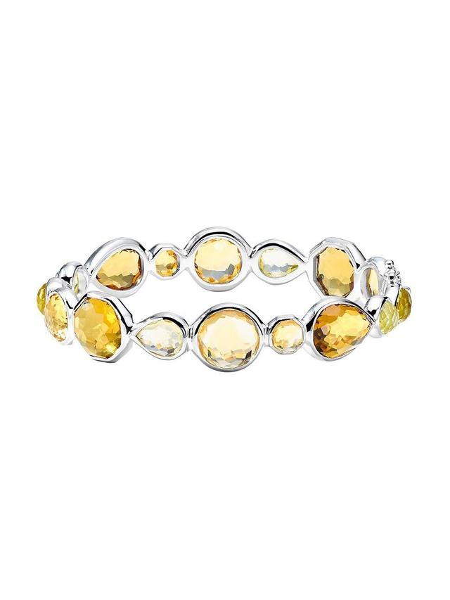 Womens Rock Candy All-Stone Sterling Silver & Multi-Stone Hinged Bangle Product Image