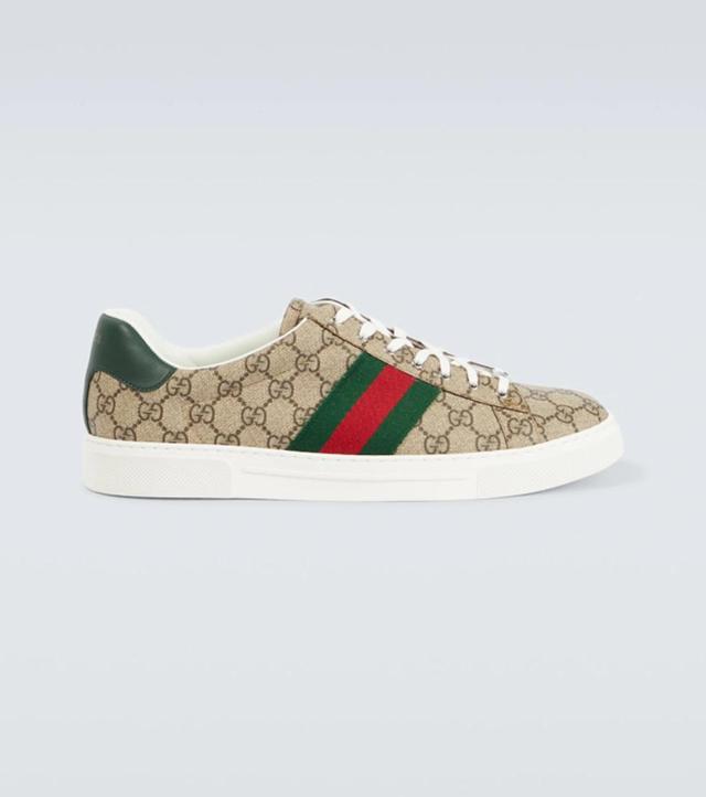 GUCCI Ace Herrensneaker Mit Web In Beige Product Image