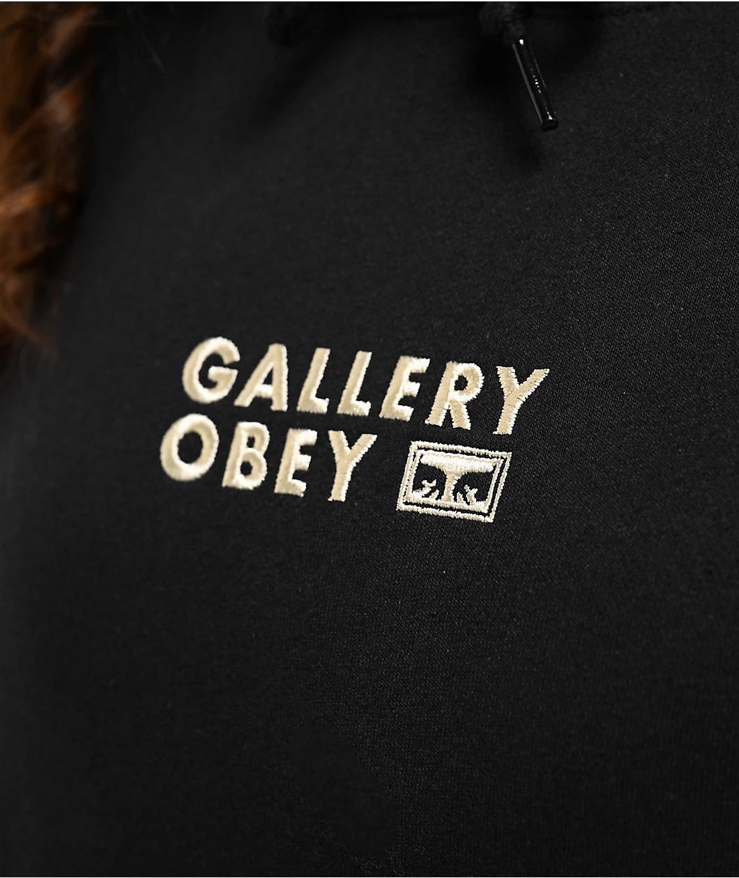 Obey Gallery Black Hoodie Product Image