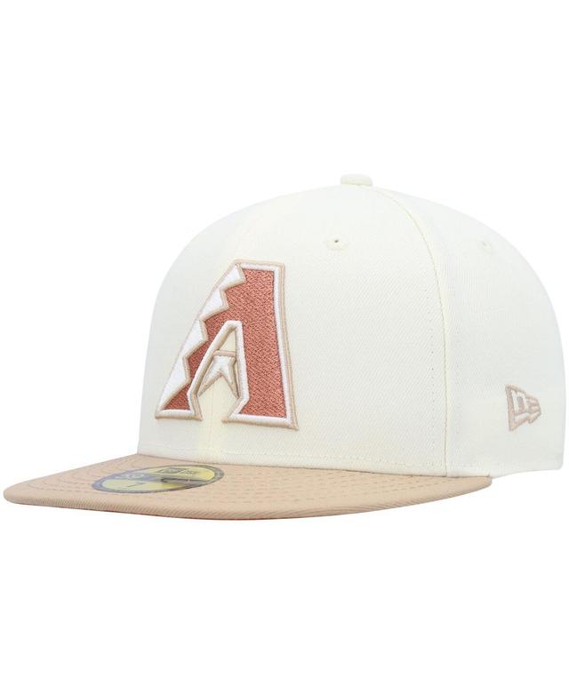 Men's New Era Cream Arizona Diamondbacks Chrome Camel Rust Undervisor 59FIFTY Fitted Hat Product Image