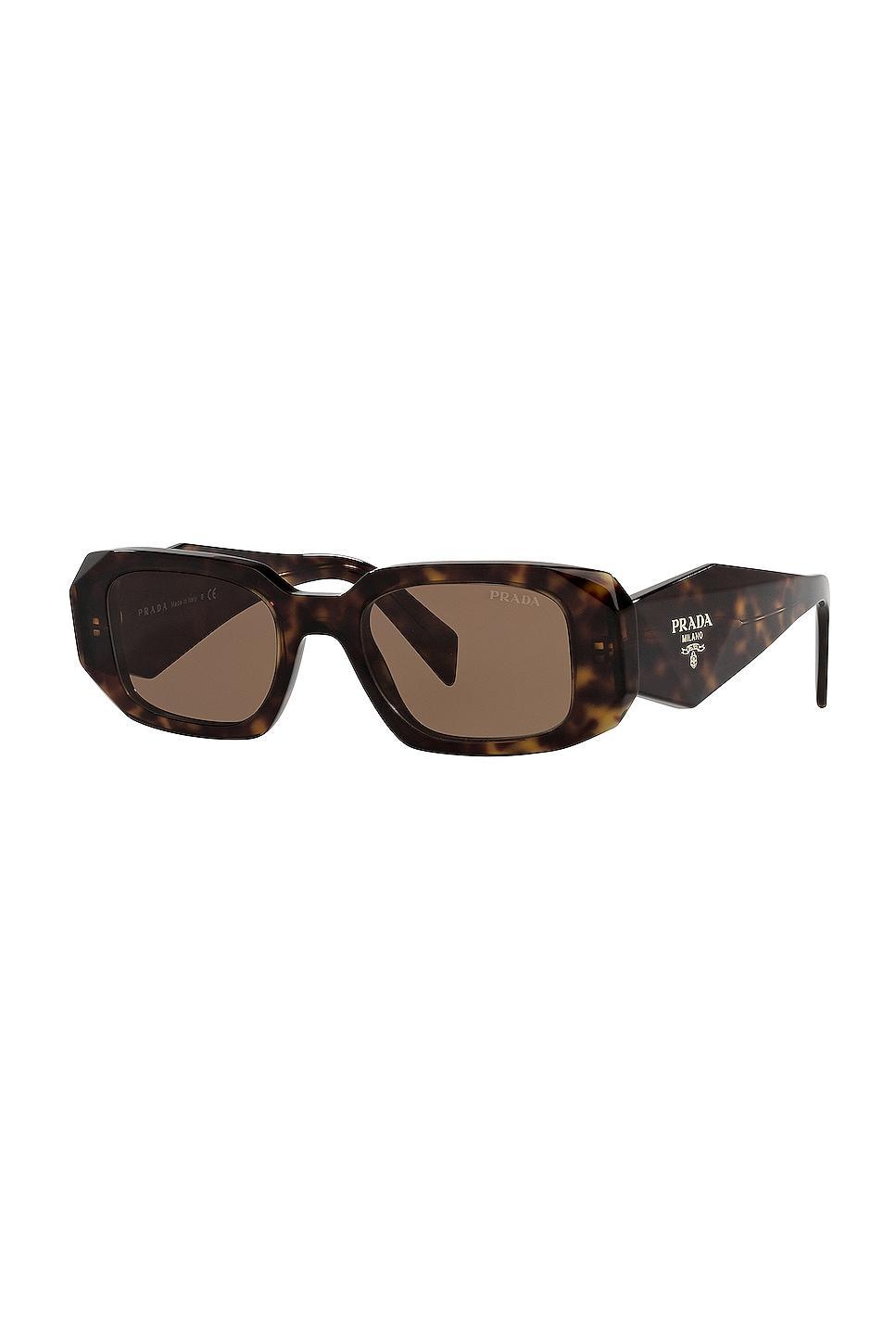 Prada Scultoreo Narrow Sunglasses in Black Product Image