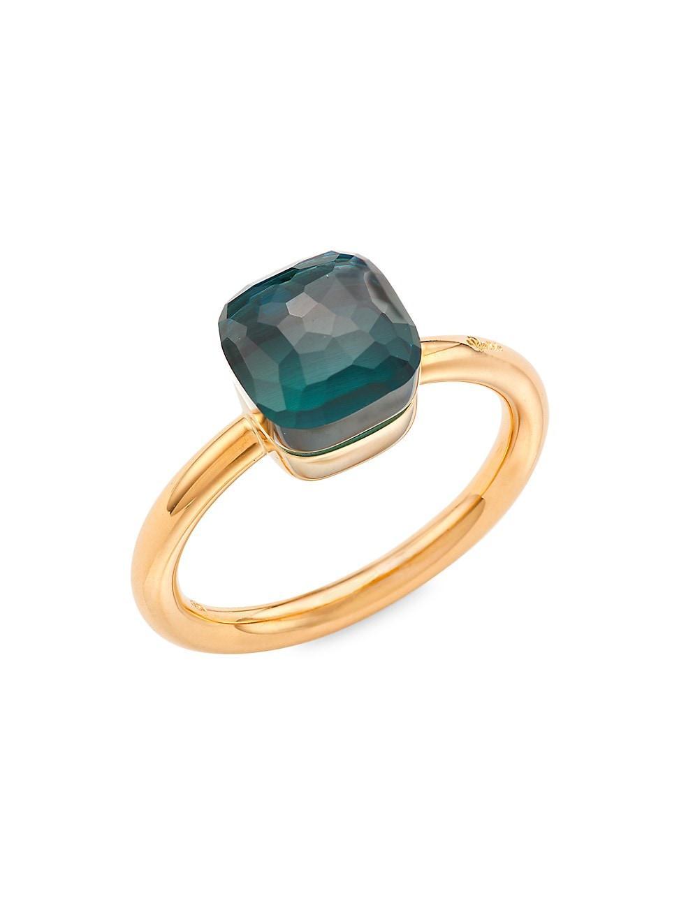 Womens Nudo Two-Tone 18K Gold & London Blue Topaz Ring Product Image