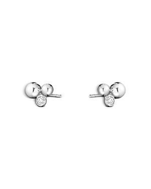 Womens Moonlight Grapes Sterling Silver & Diamond Stud Earrings Product Image