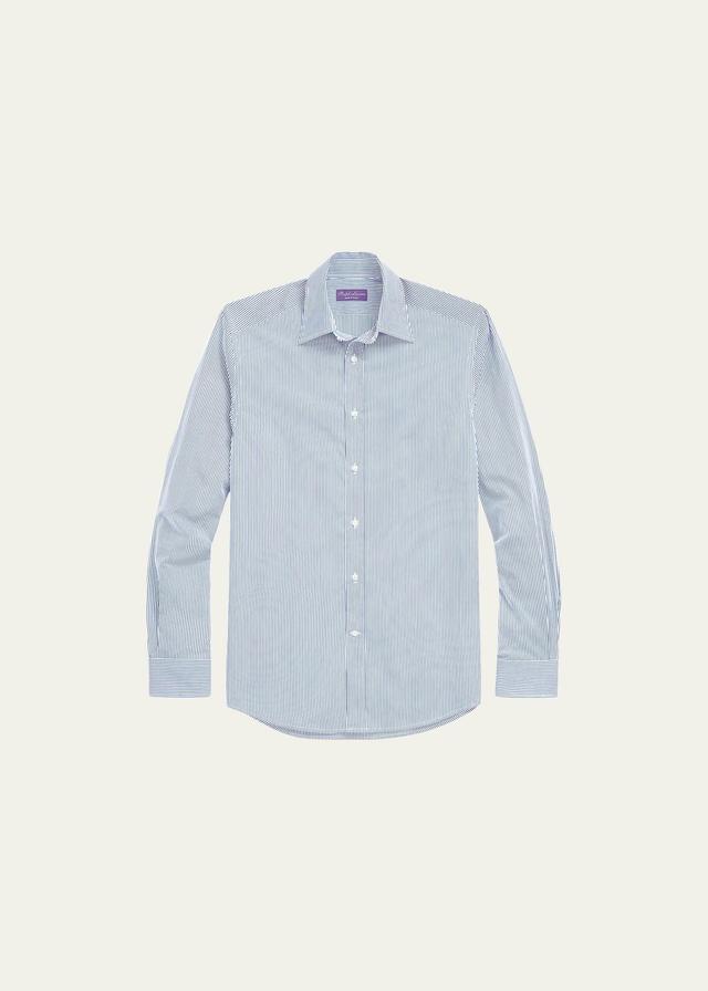 Mens Striped Button-Up Shirt Product Image