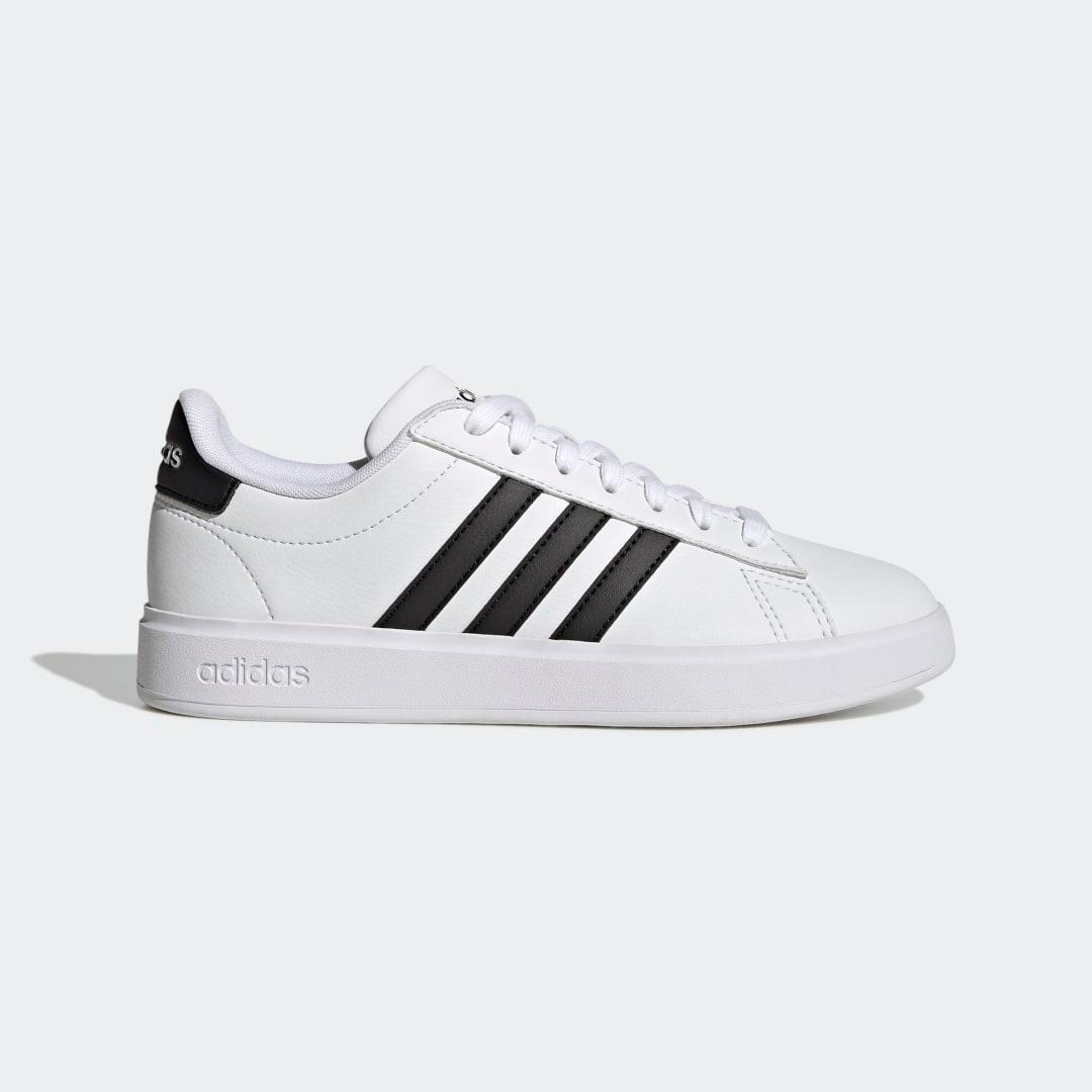 adidas Grand Court Cloudfoam Womens Lifestyle Tennis Shoes White Product Image