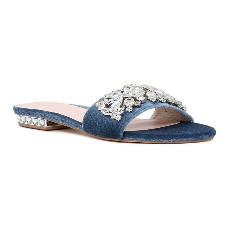 London Rag Sally Womens Embellished Slide Sandals Product Image