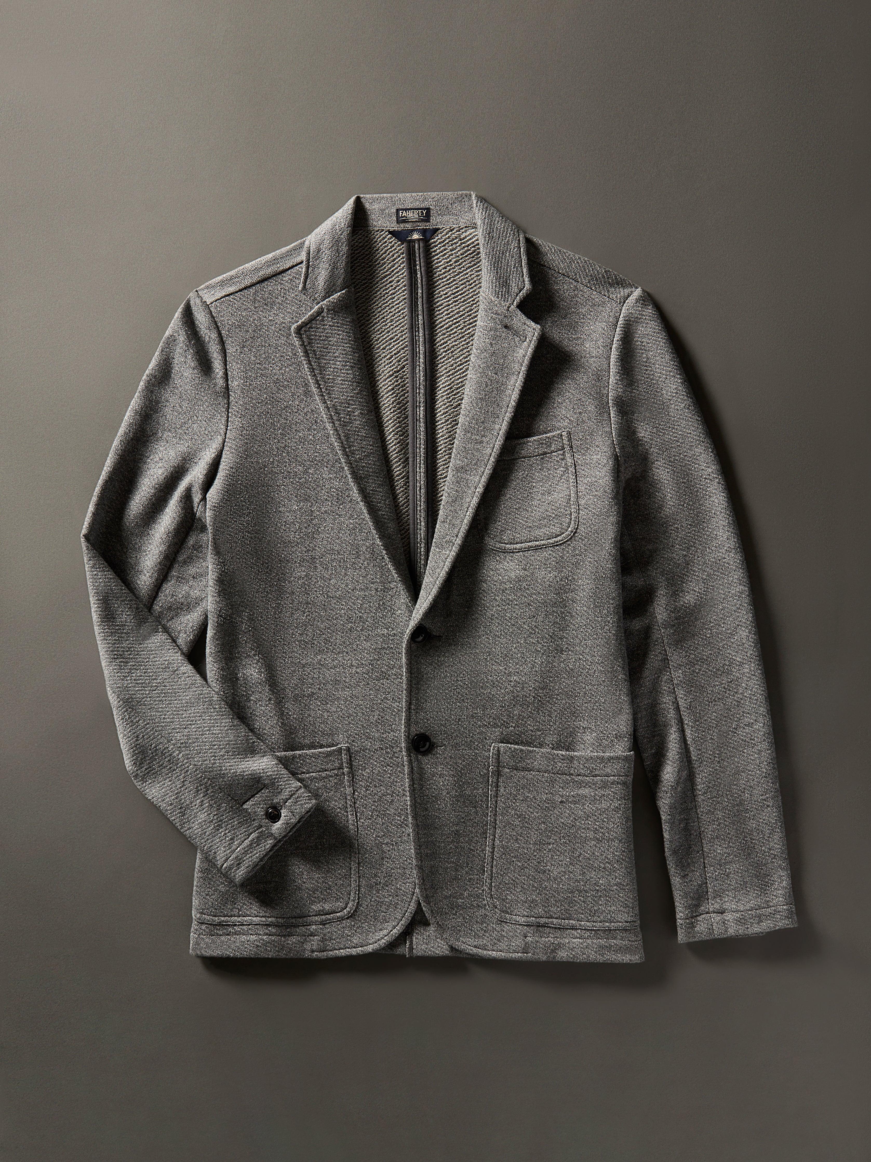 Inlet Knit Blazer (Tall) - Medium Grey Melange Male Product Image