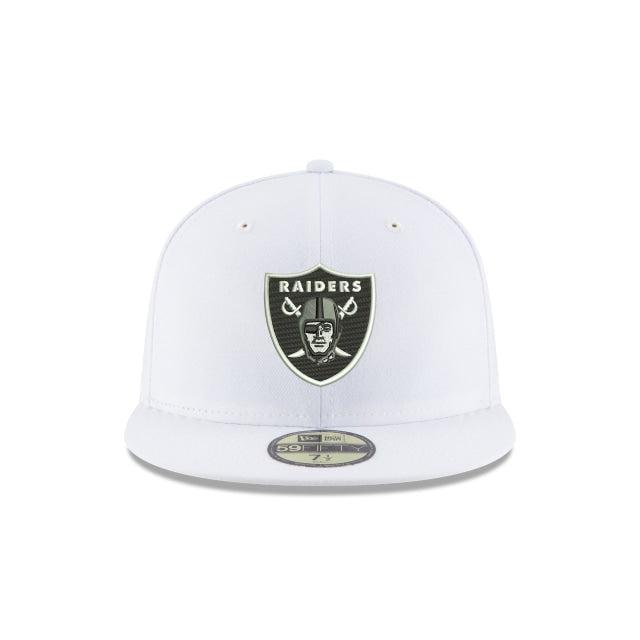 Las Vegas Raiders White 59FIFTY Fitted Hat Male Product Image