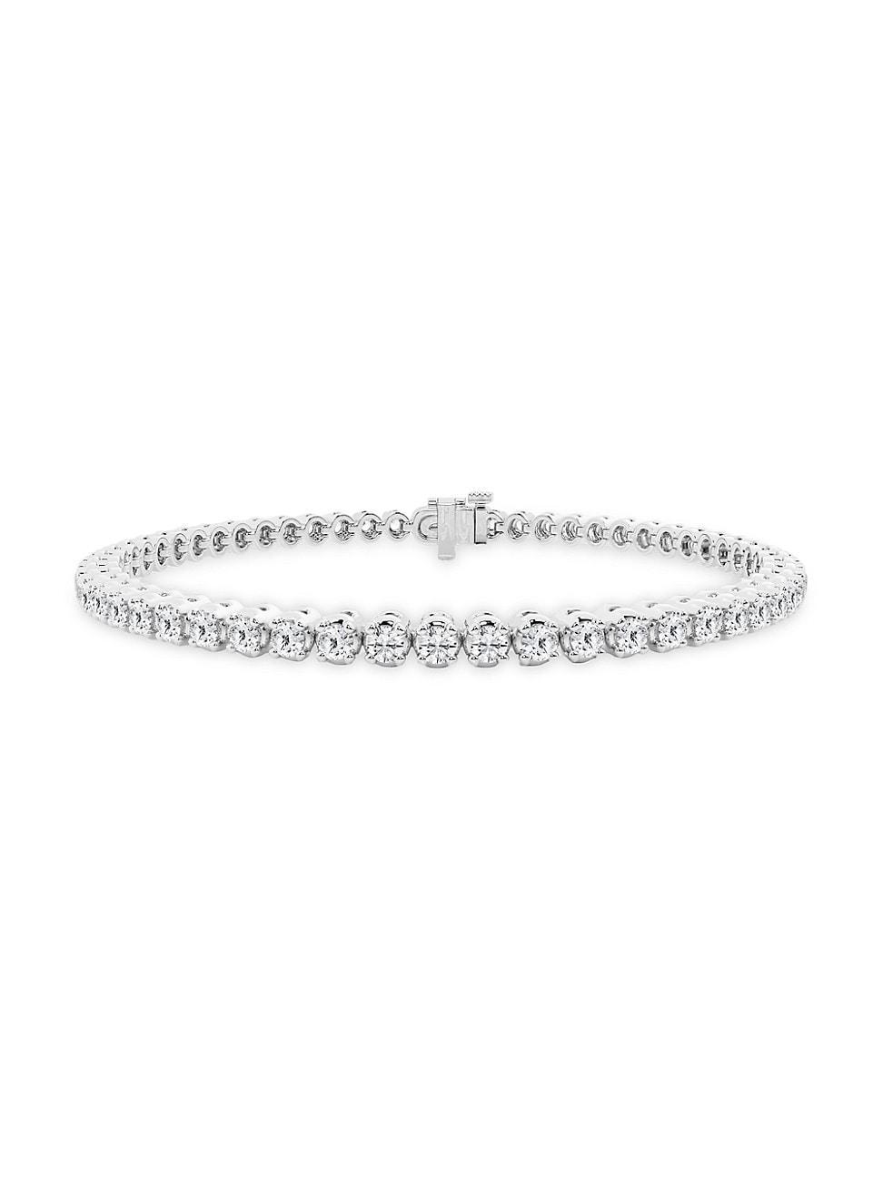 Womens Platinum & Round Lab-Grown Diamond 4-Prong Tennis Bracelet/1.00-10.00 TCW Product Image