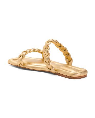 Leather Vivian Flat Two Band Sandals for Women Product Image