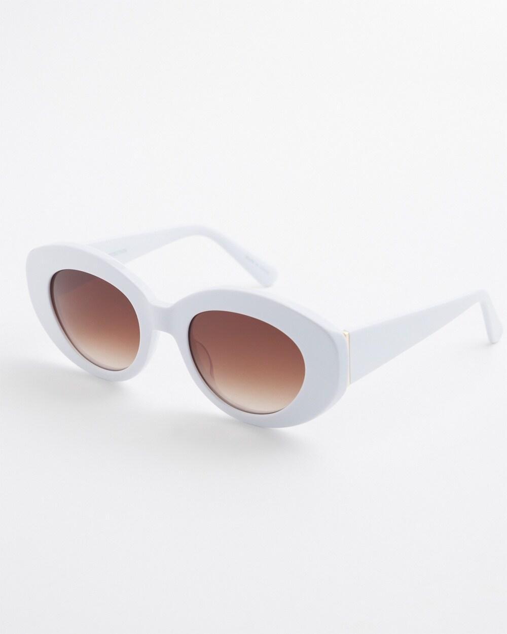 White Oval Sunglasses   Chico's - White - Women product image