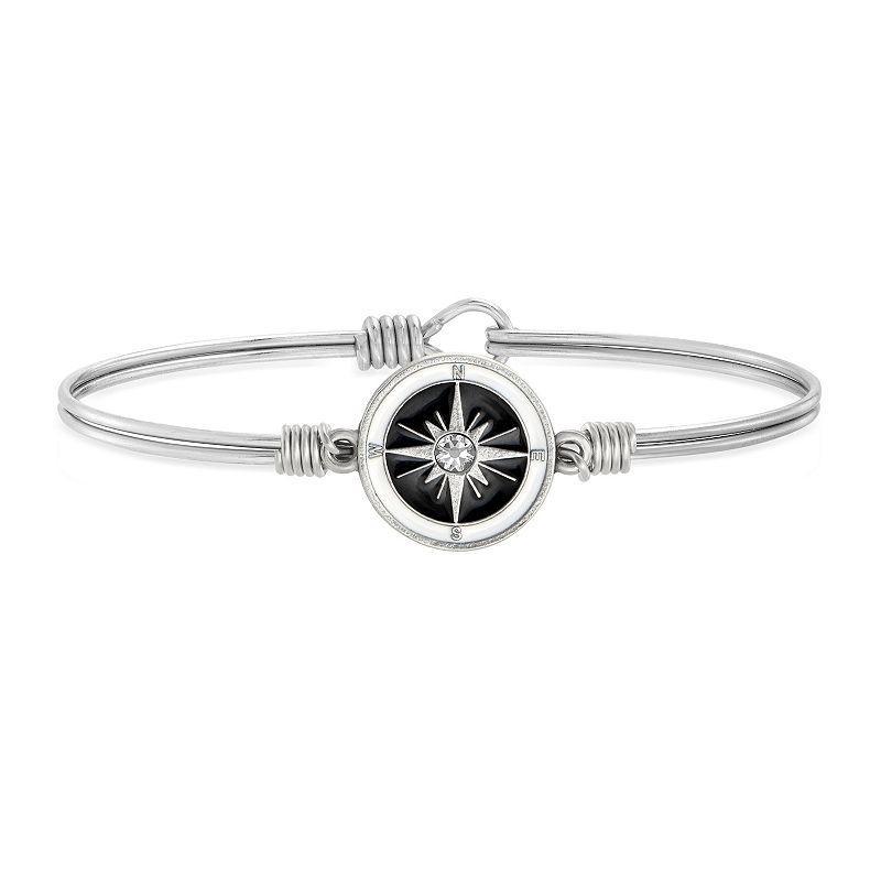 Luca + Danni Compass Bangle Bracelet, Womens Silver Tone Product Image