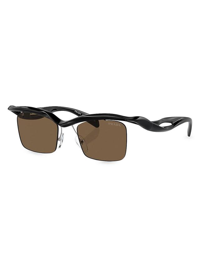 FERRAGAMO Gancini Evolution 57mm Rectangular Sunglasses Product Image