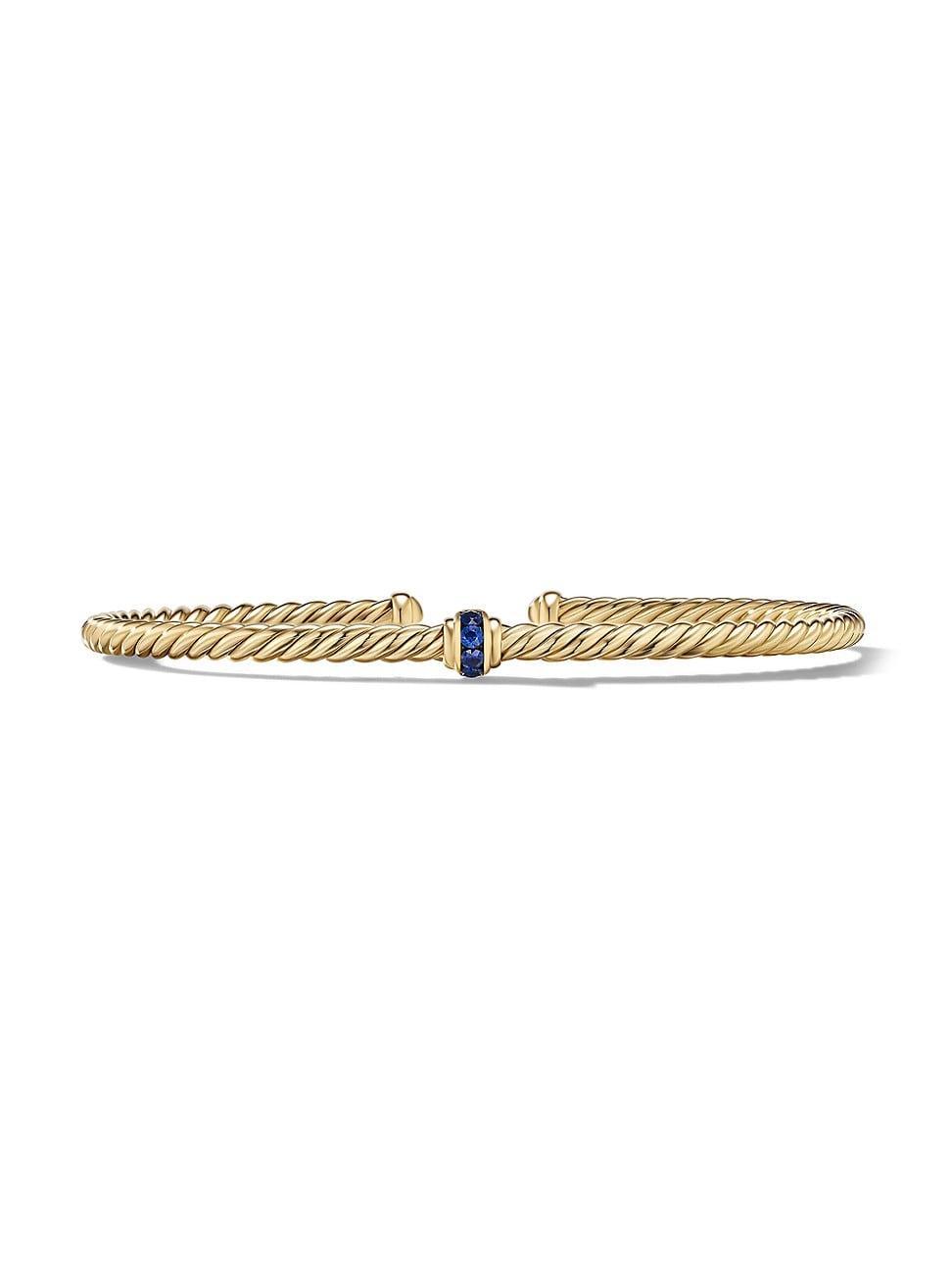 Womens Classic Cablespira Center Station Bracelet In 18K Yellow Gold Product Image