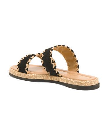 Suede Dual Band Heel Sandals for Women | Textile/Man-Made Sole/Suede Product Image