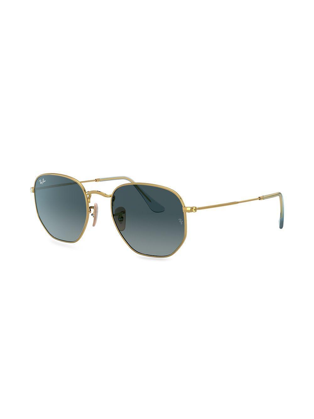 RAY BAN Rb3548n Hexagonal Sunglasses In Gold Product Image