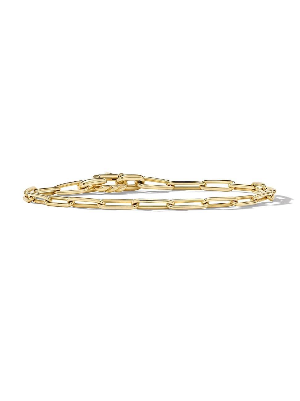 Mens Chain Link Bracelet In 18K Yellow Gold Product Image