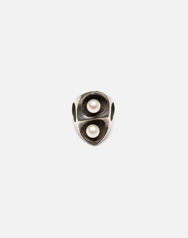 50s 2 Pearl Artisan Made Sterling Ring Female Product Image