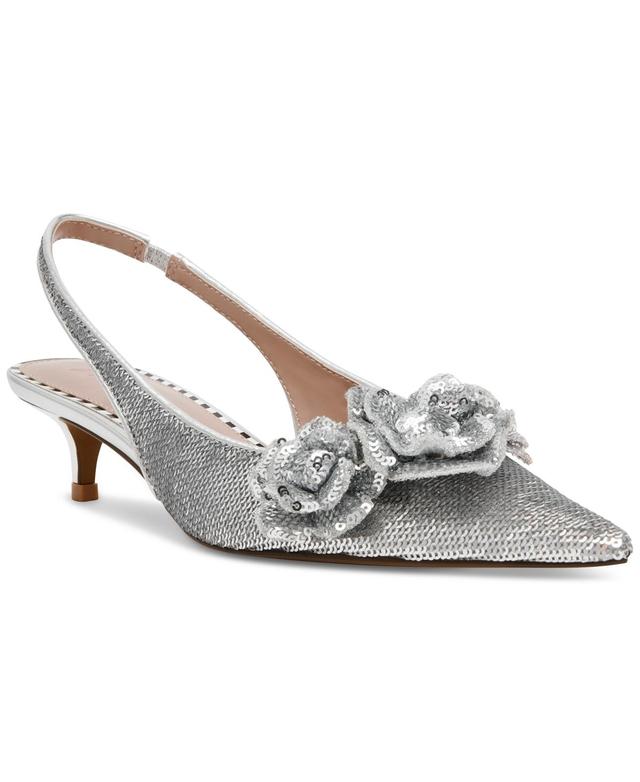 Betsey Johnson Womens Aurroa Embellished Slingback Pumps Product Image