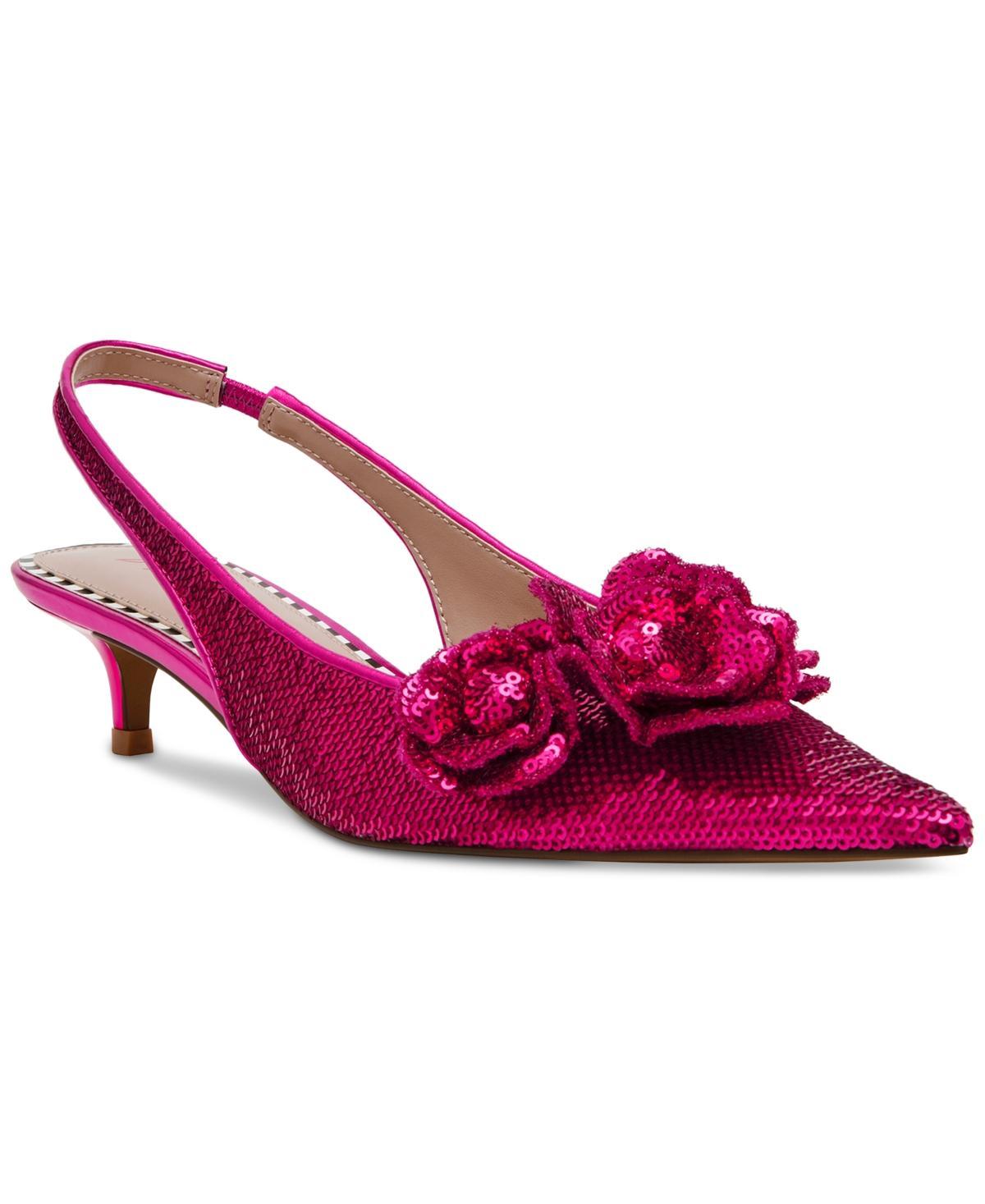 Betsey Johnson Womens Aurroa Embellished Slingback Pumps Product Image